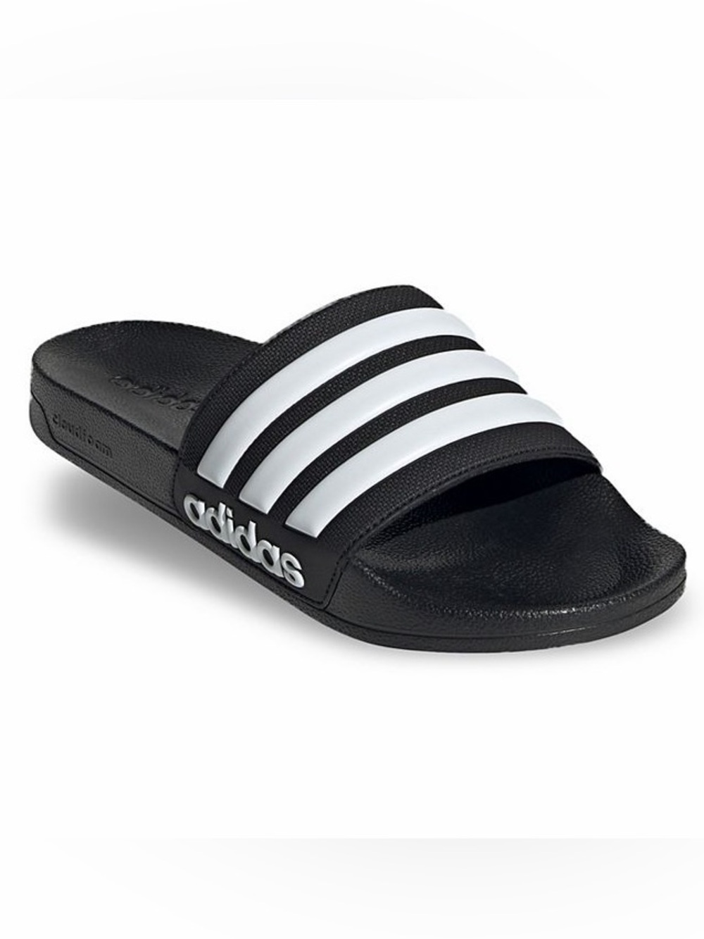 adidas Mens 6/ Women’s 7.5 Black & White Adilette Slide Sandals